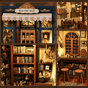 Hands Craft Model Kits > Other Model Kits DIY Book Nook Kit: Indigo Story Parlor 810101583629 BNH402