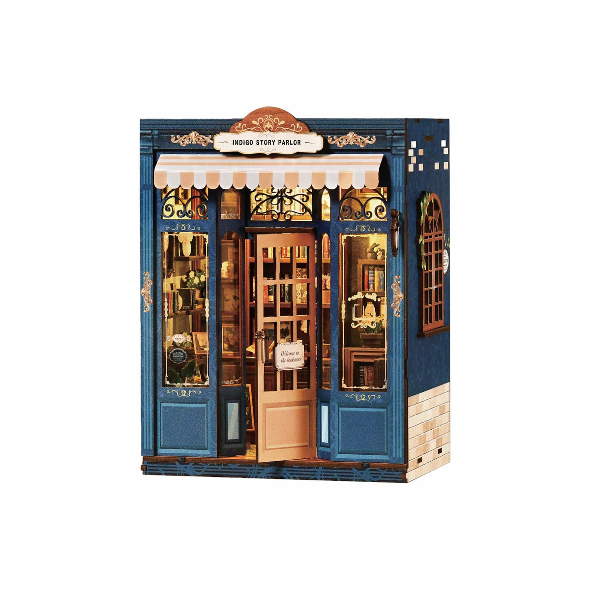 Hands Craft Model Kits > Other Model Kits DIY Book Nook Kit: Indigo Story Parlor 810101583629 BNH402