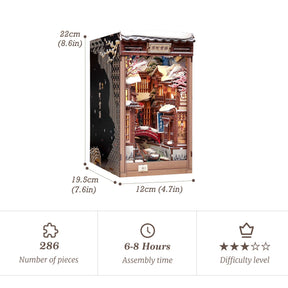 Hands Craft Model Kits > Other Model Kits DIY Book Nook Kit: Kyoto Snow Whisper 810101584091 HCB111