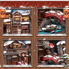 Hands Craft Model Kits > Other Model Kits DIY Book Nook Kit: Kyoto Snow Whisper 810101584091 HCB111