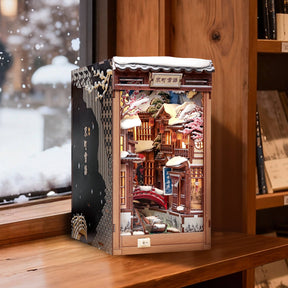 Hands Craft Model Kits > Other Model Kits DIY Book Nook Kit: Kyoto Snow Whisper 810101584091 HCB111