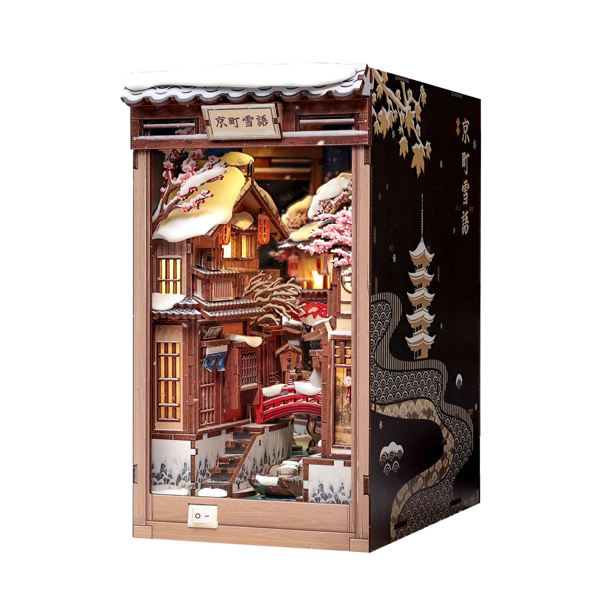 Hands Craft Model Kits > Other Model Kits DIY Book Nook Kit: Kyoto Snow Whisper 810101584091 HCB111