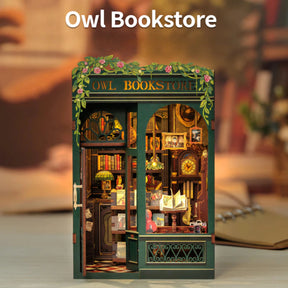 Hands Craft Model Kits > Other Model Kits Diy Book Nook Kit: Owl Bookstore 810101581397 HCB201