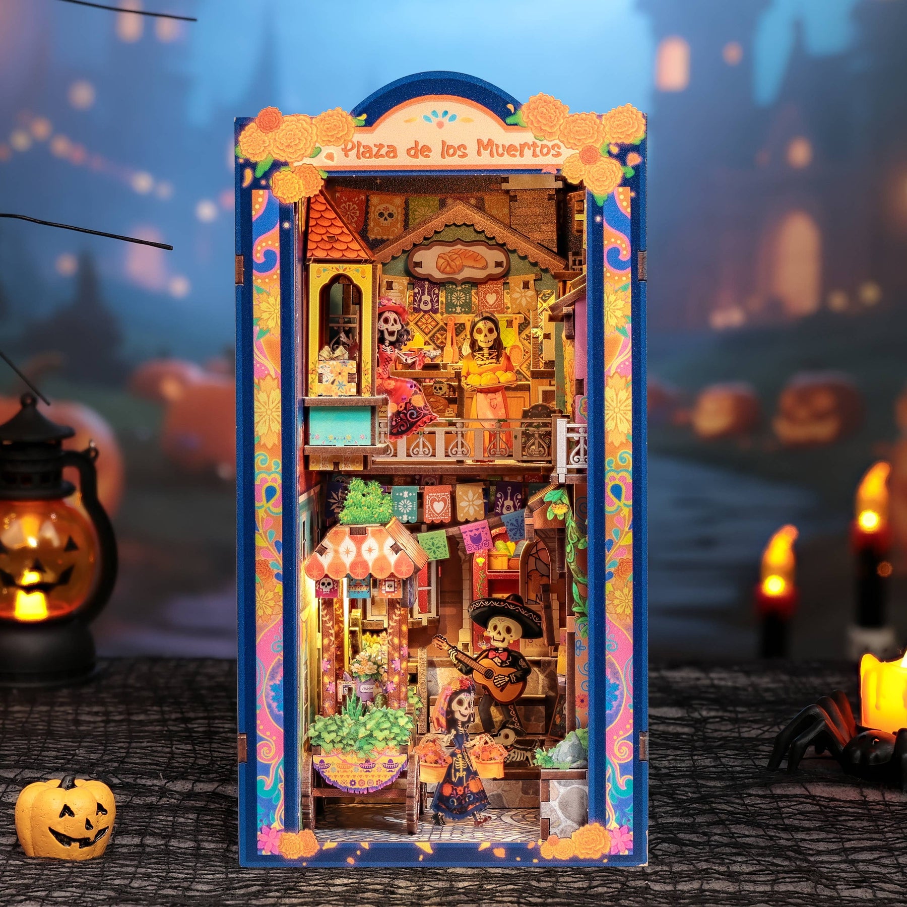 Hands Craft Model Kits > Other Model Kits DIY Book Nook Kit: Plaza de los Muertos 810101584084 HCB110