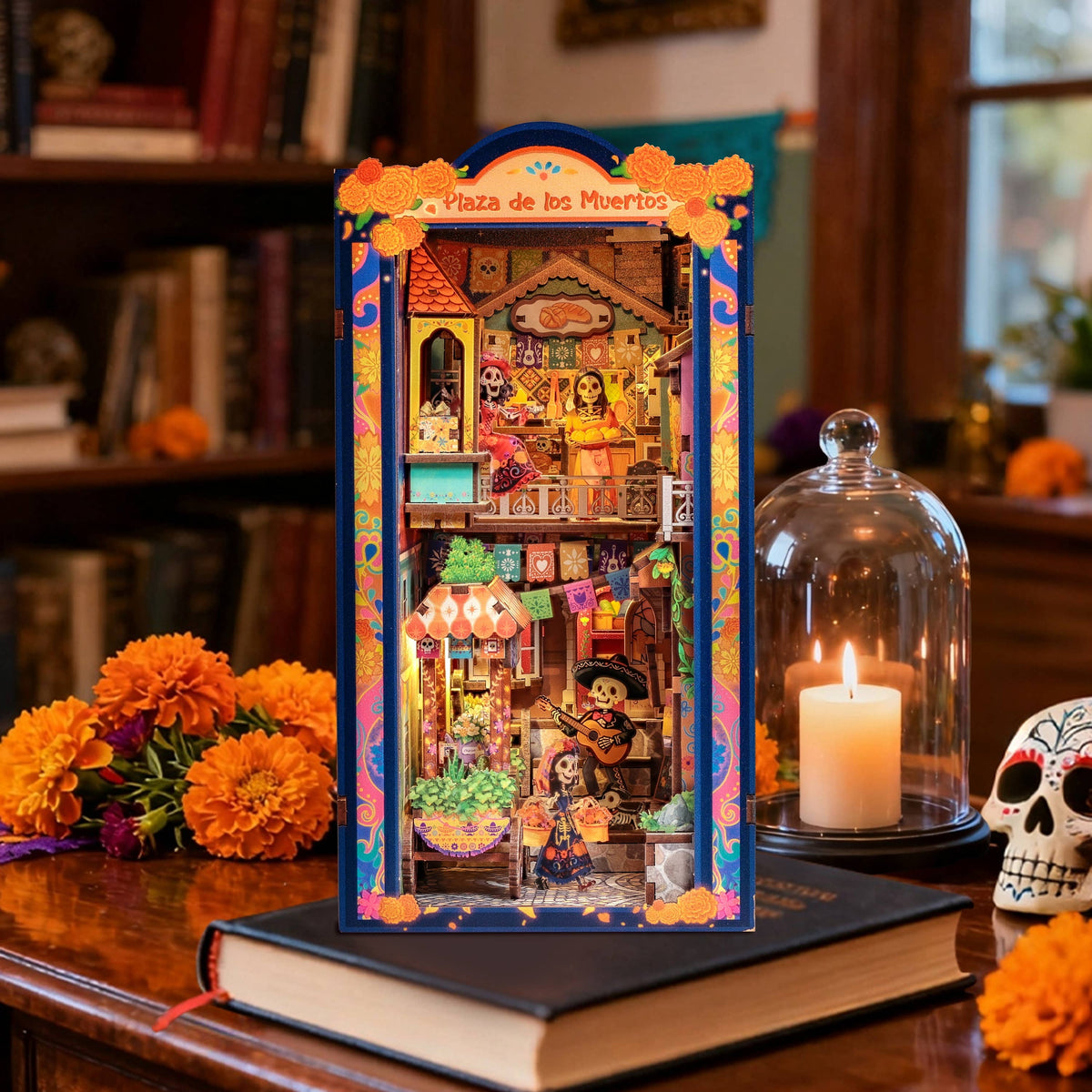 Hands Craft Model Kits > Other Model Kits DIY Book Nook Kit: Plaza de los Muertos 810101584084 HCB110