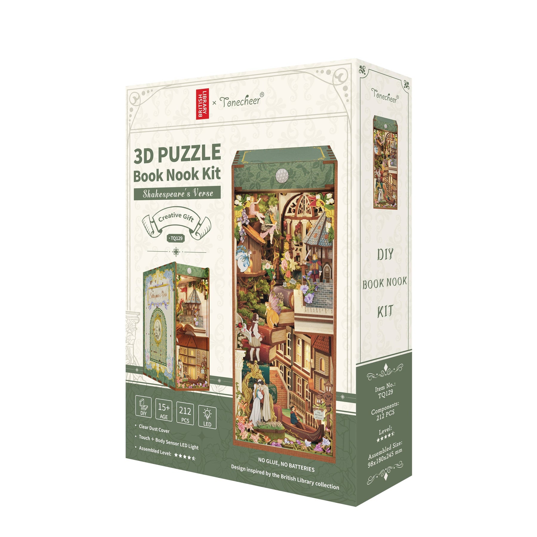 Hands Craft Model Kits > Other Model Kits DIY Book Nook Kit: Shakespeare's Verse with Dust Cover 6971683351298 TQ129