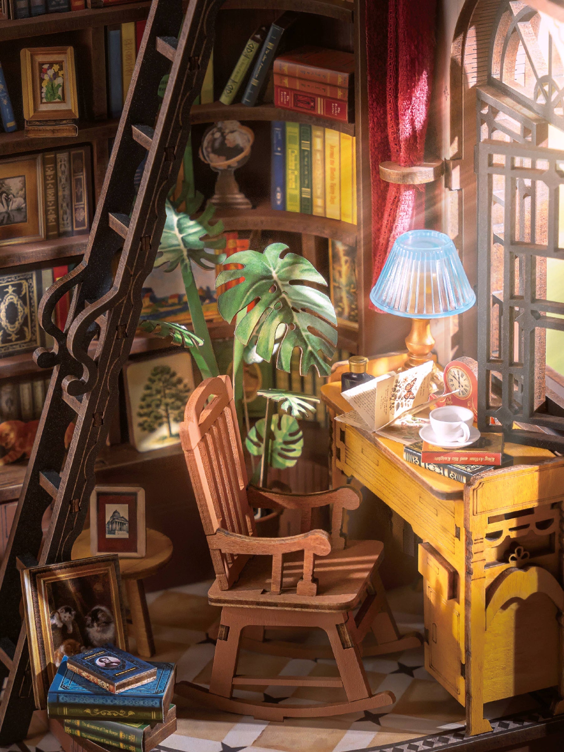 Hands Craft Model Kits > Other Model Kits DIY Book Nook Kit: Silent Corner Study 810101582271 TGE02