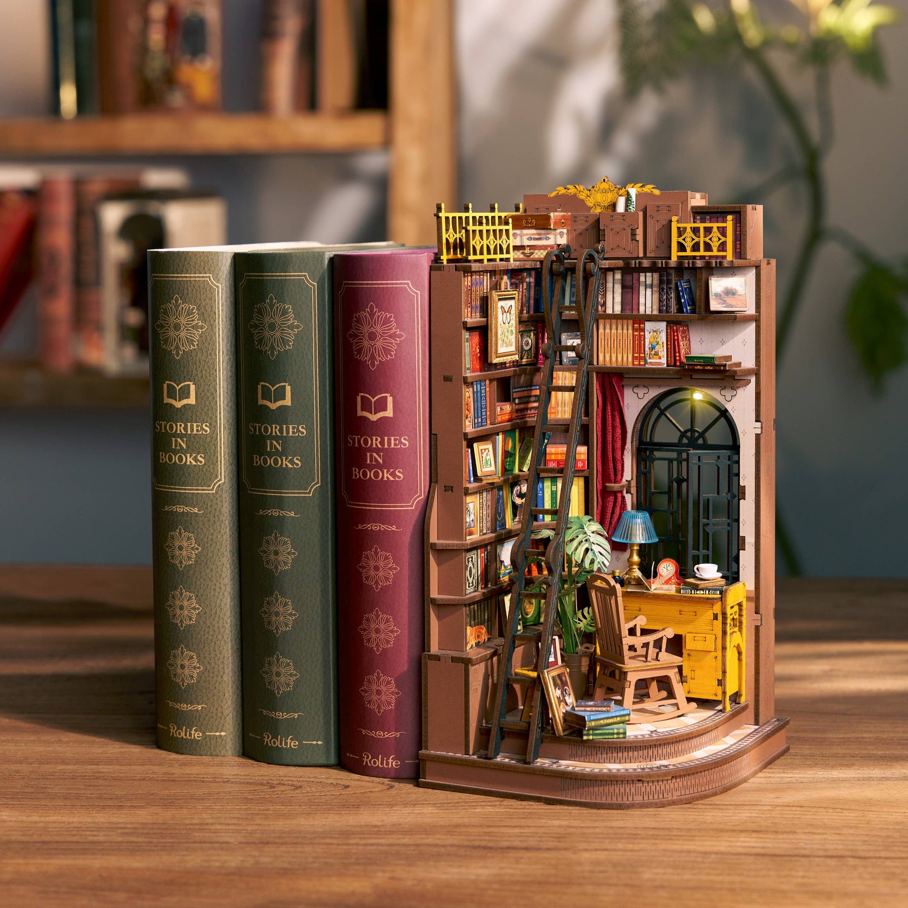 Hands Craft Model Kits > Other Model Kits DIY Book Nook Kit: Silent Corner Study 810101582271 TGE02