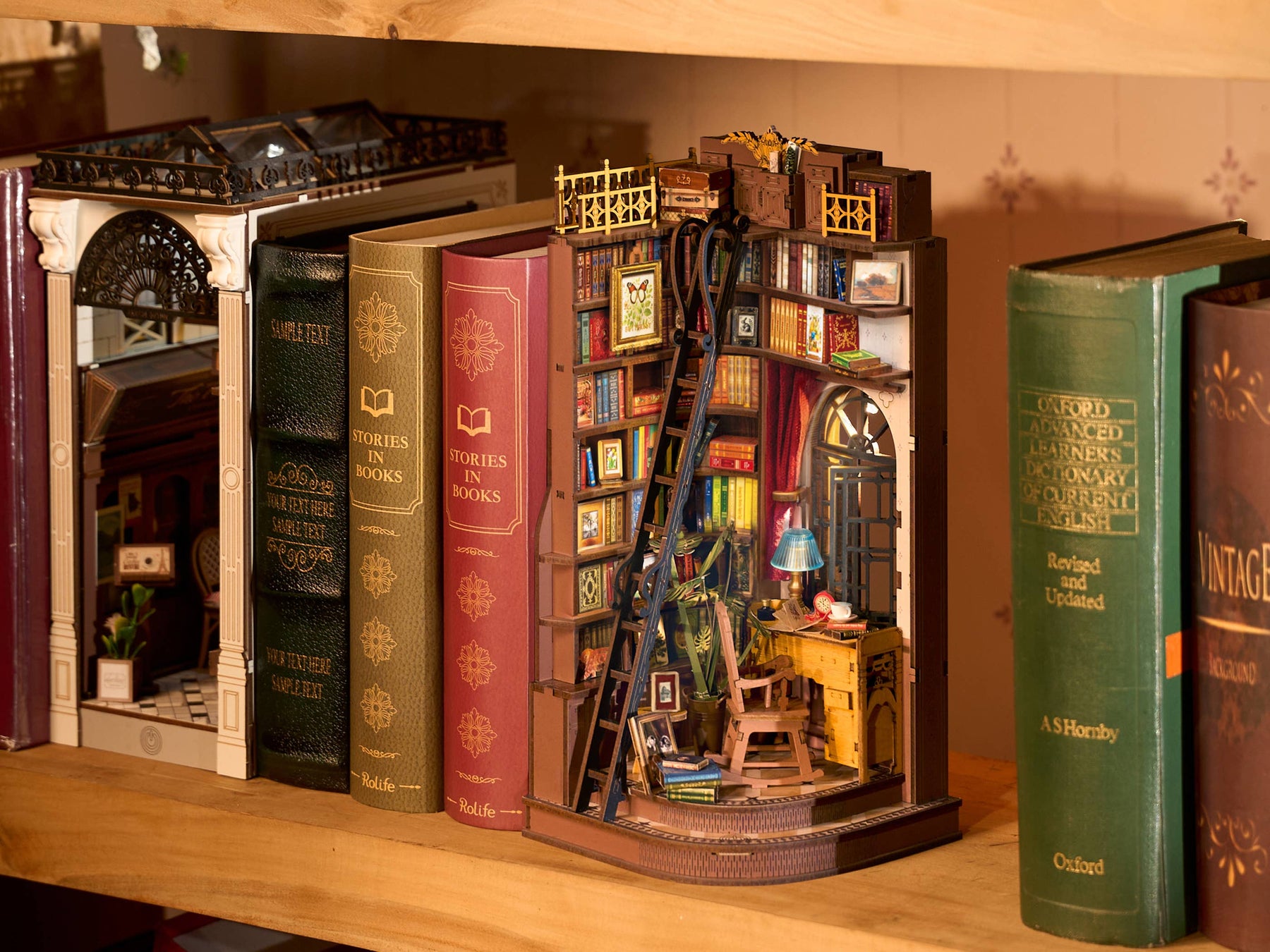 Hands Craft Model Kits > Other Model Kits DIY Book Nook Kit: Silent Corner Study 810101582271 TGE02