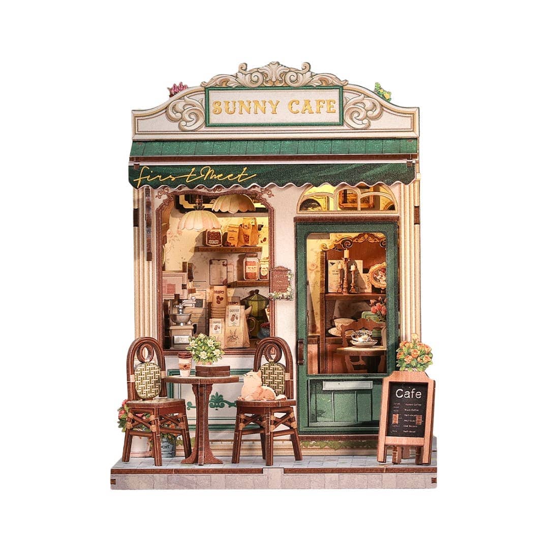 Hands Craft Model Kits > Other Model Kits DIY Book Nook Kit: Sunny Café 810101582813 HCB406