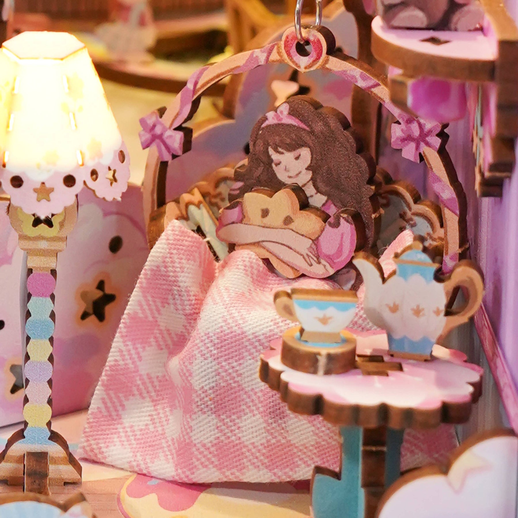 Hands Craft Model Kits > Other Model Kits DIY Book Nook Kit: Sweet Dream w/ Dust Cover 810101583308 HTQ145