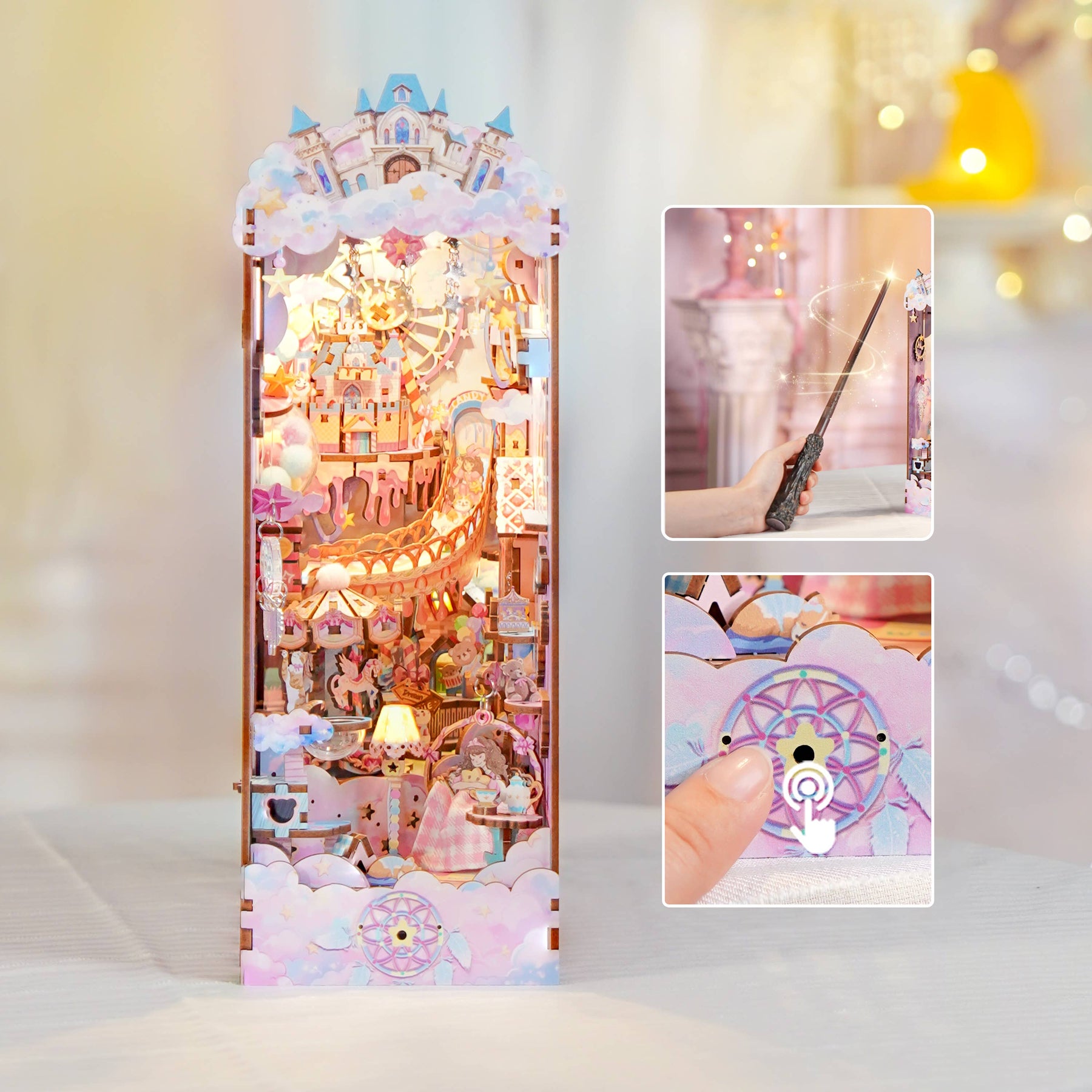 Hands Craft Model Kits > Other Model Kits DIY Book Nook Kit: Sweet Dream w/ Dust Cover 810101583308 HTQ145