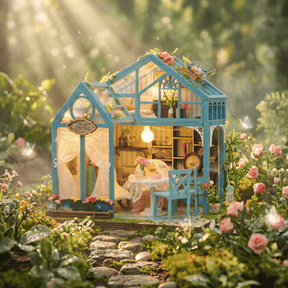 Hands Craft Model Kits > Other Model Kits DIY Book Nook Kit: Tea Loft Cottage 810101583902 MIN107