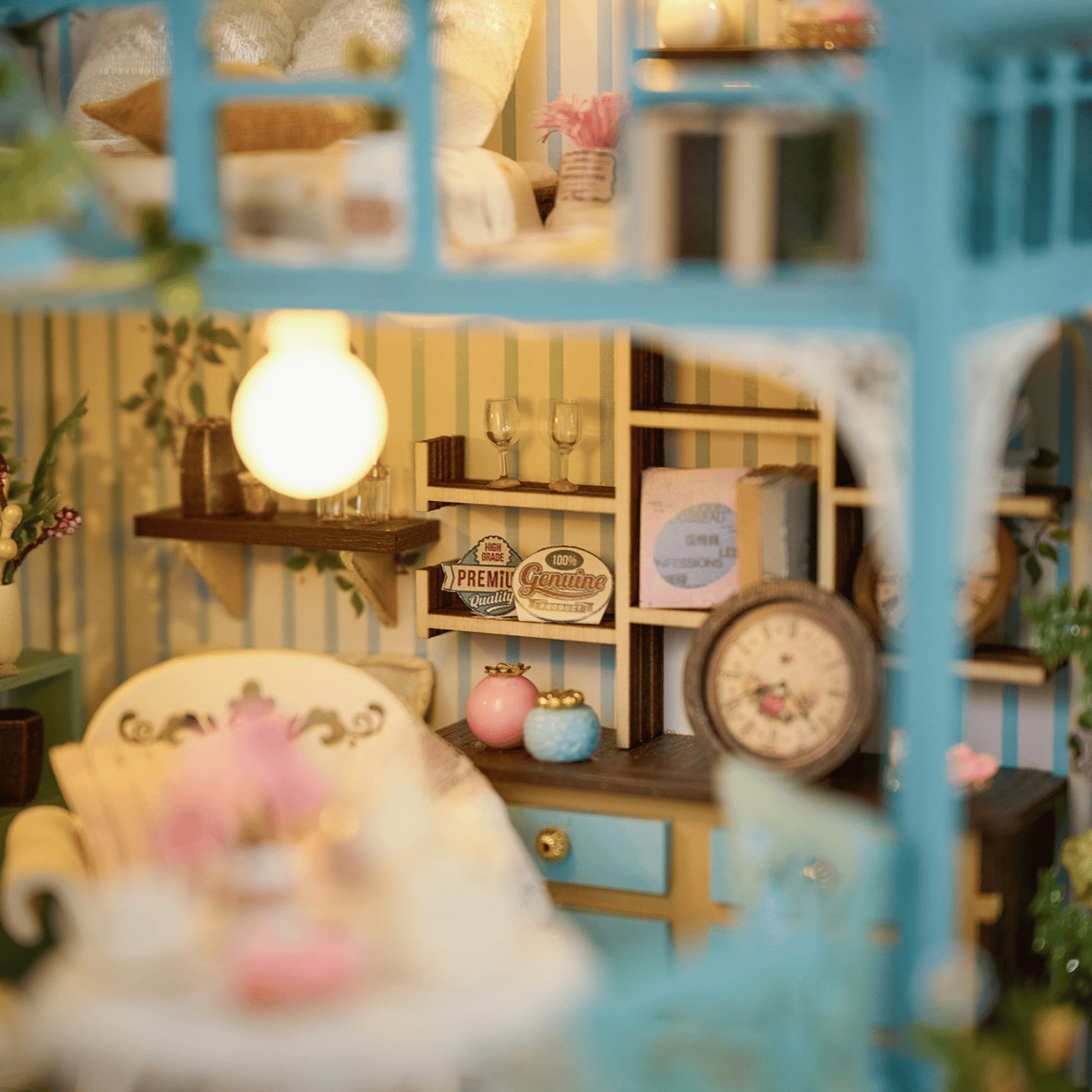 Hands Craft Model Kits > Other Model Kits DIY Book Nook Kit: Tea Loft Cottage 810101583902 MIN107