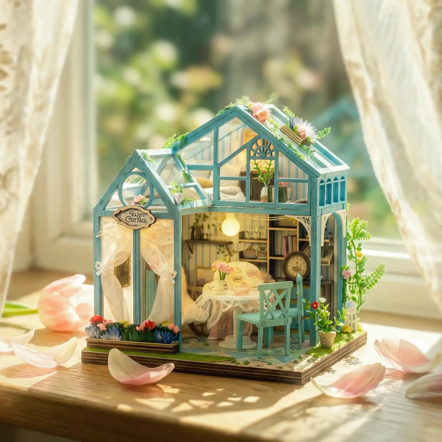 Hands Craft Model Kits > Other Model Kits DIY Book Nook Kit: Tea Loft Cottage 810101583902 MIN107