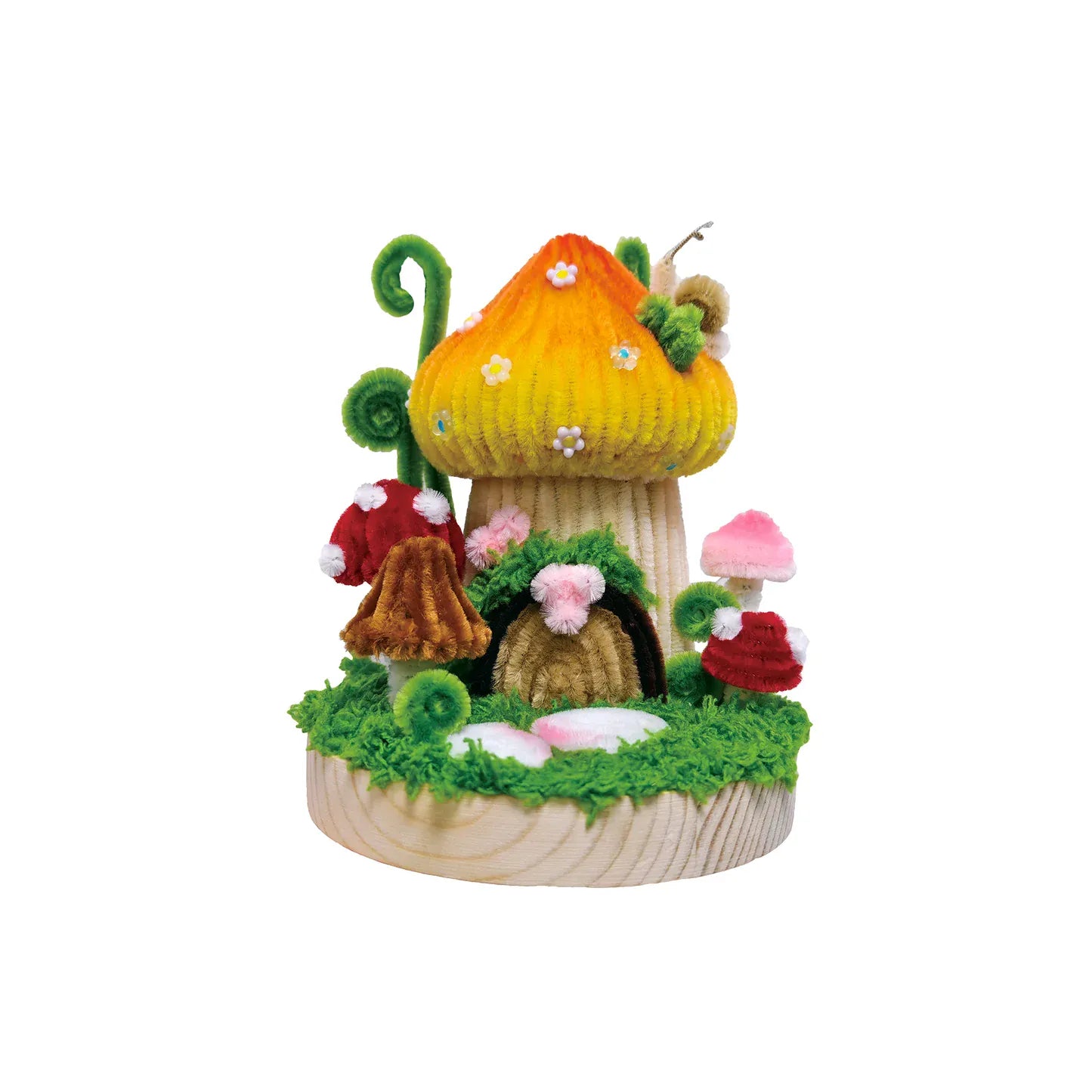 Hands Craft Model Kits > Other Model Kits DIY Chenille Kit – Mushroom House 810101582400 CK1009