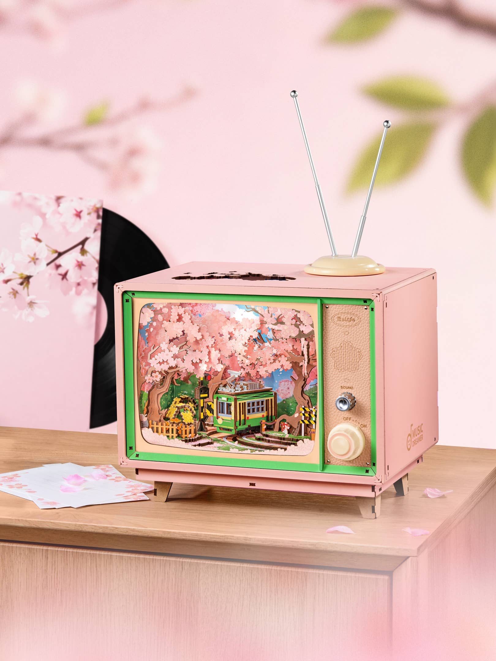 Hands Craft Model Kits > Other Model Kits DIY Mechanical Music Box: Sakura Dreamy Tour 810101583681 AMT02