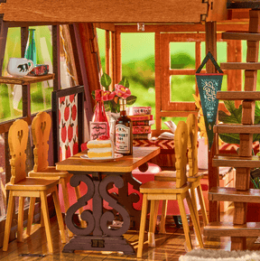 Hands Craft Model Kits > Other Model Kits DIY Miniature House Kit: A-Frame Cabin 810101583452 DG181
