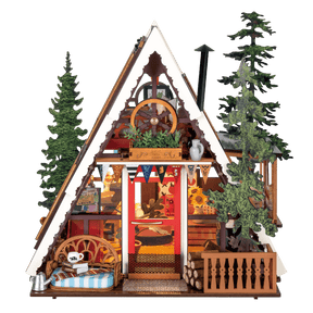 Hands Craft Model Kits > Other Model Kits DIY Miniature House Kit: A-Frame Cabin 810101583452 DG181