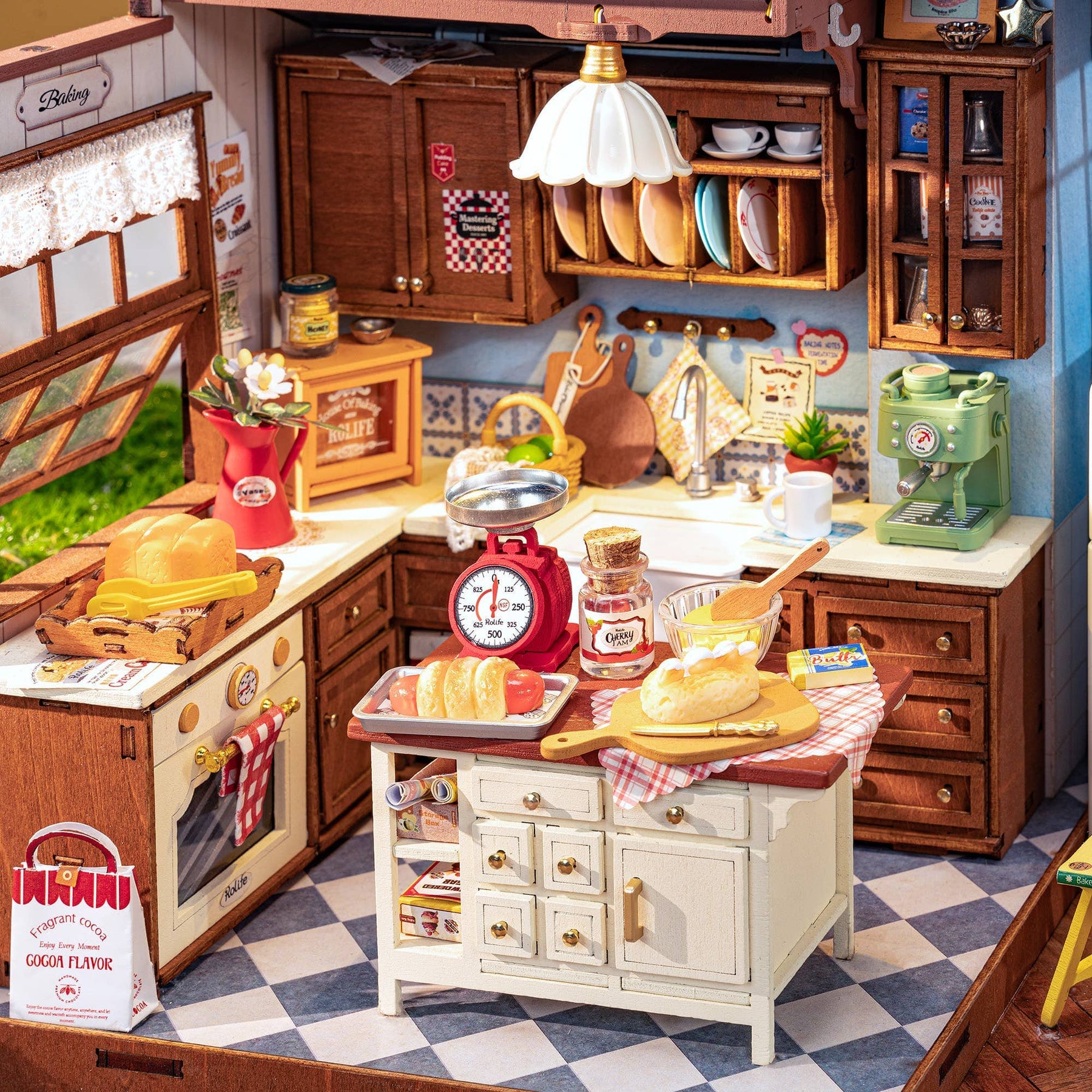 Hands Craft Model Kits > Other Model Kits DIY Miniature House Kit: Baking Kitchen 810101582240 DG172