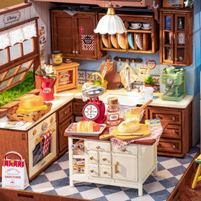 Hands Craft Model Kits > Other Model Kits DIY Miniature House Kit: Baking Kitchen 810101582240 DG172