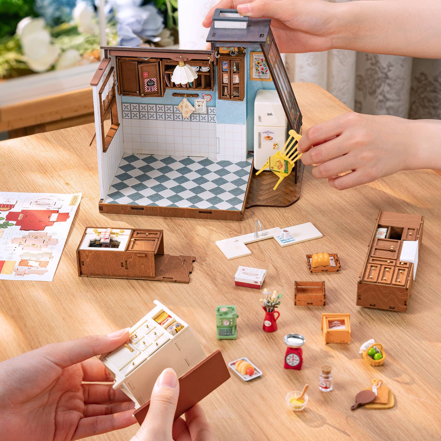 Hands Craft Model Kits > Other Model Kits DIY Miniature House Kit: Baking Kitchen 810101582240 DG172
