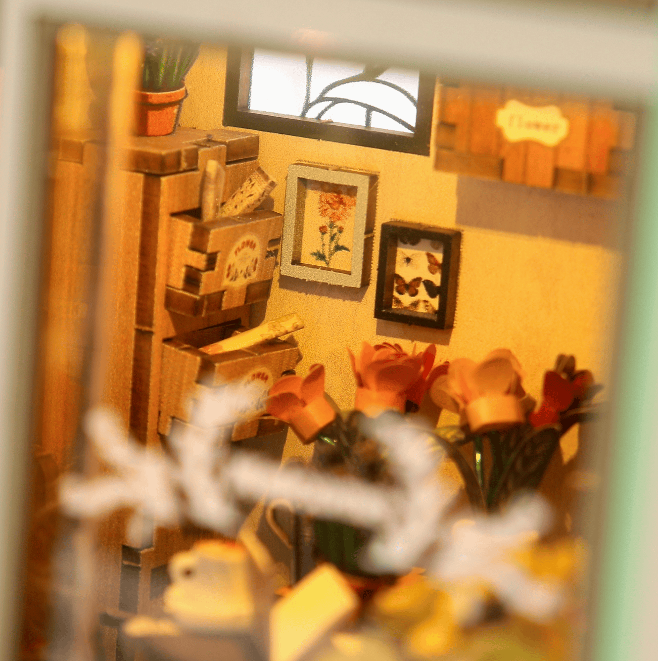 Hands Craft Model Kits > Other Model Kits DIY Miniature House Kit: Bella’s Blossom Corner 810101583933 BNH201
