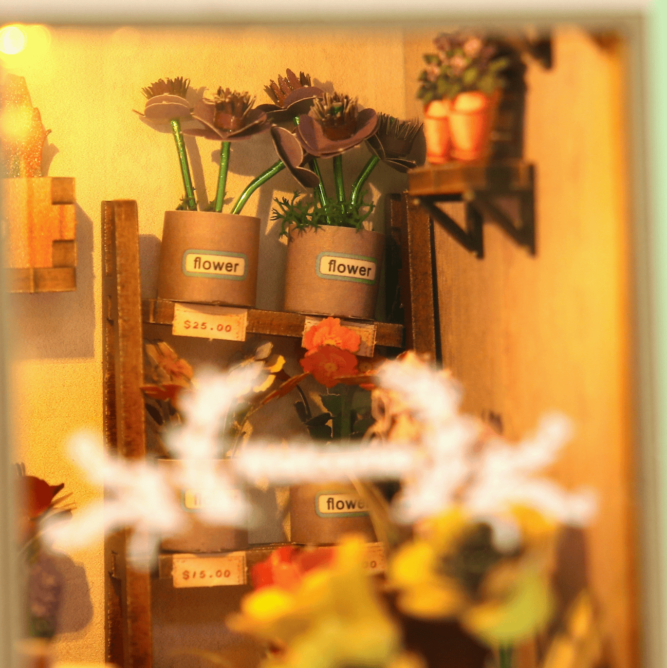 Hands Craft Model Kits > Other Model Kits DIY Miniature House Kit: Bella’s Blossom Corner 810101583933 BNH201