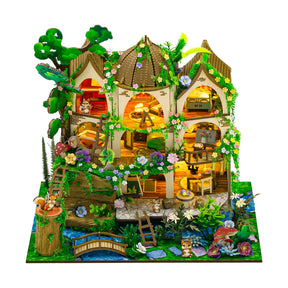 Hands Craft Model Kits > Other Model Kits DIY Miniature House Kit: Birchwood Villa 810101583940 MIN110