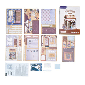 Hands Craft Model Kits > Other Model Kits DIY Miniature House Kit: Bookstore 810101582547 WPZ2003