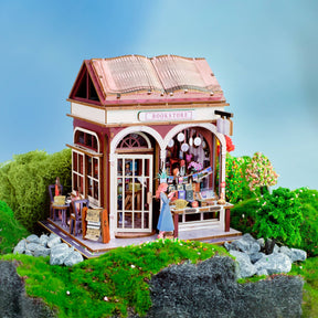Hands Craft Model Kits > Other Model Kits DIY Miniature House Kit: Bookstore 810101582547 WPZ2003