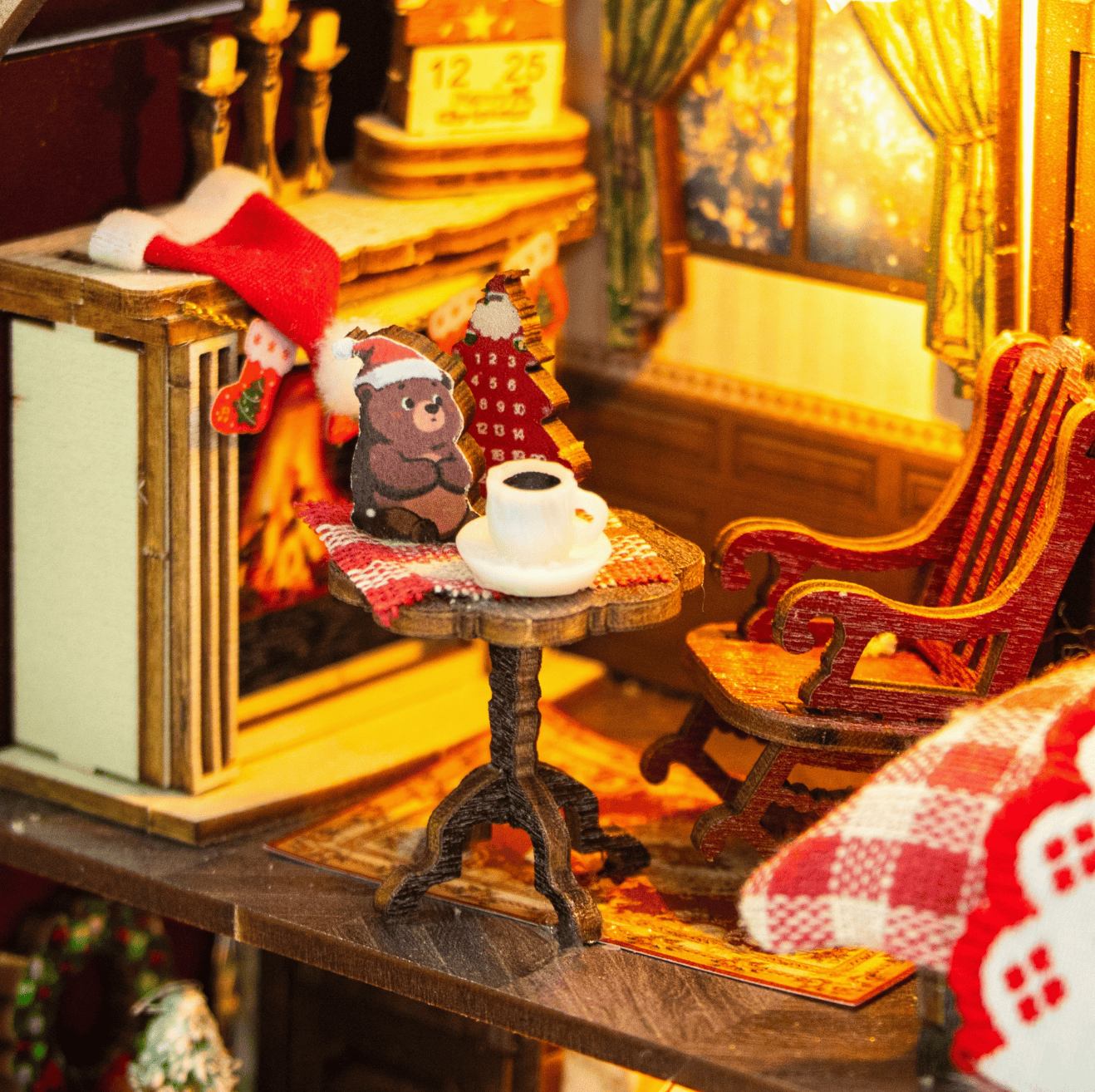 Hands Craft Model Kits > Other Model Kits DIY Miniature House Kit: Christmas Cottage 810101583971 MIN401