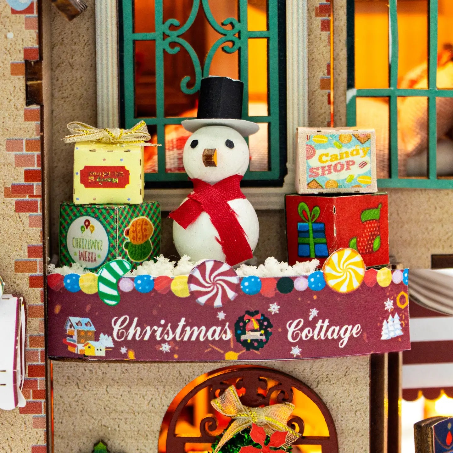 Hands Craft Model Kits > Other Model Kits DIY Miniature House Kit: Christmas Cottage 810101583971 MIN401