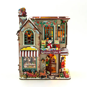 Hands Craft Model Kits > Other Model Kits DIY Miniature House Kit: Christmas Cottage 810101583971 MIN401
