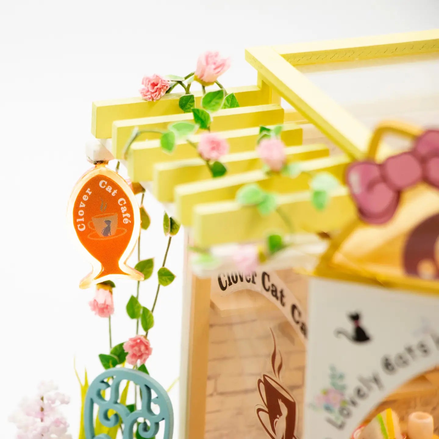 Hands Craft Model Kits > Other Model Kits DIY Miniature House Kit: Clover Cat Café 810101584251 MIN113