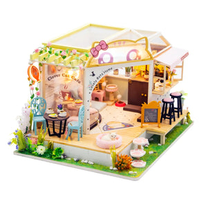 Hands Craft Model Kits > Other Model Kits DIY Miniature House Kit: Clover Cat Café 810101584251 MIN113