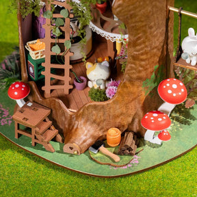 Hands Craft Model Kits > Other Model Kits DIY Miniature House Kit: Fairytale Tree House 810101582943 DG179