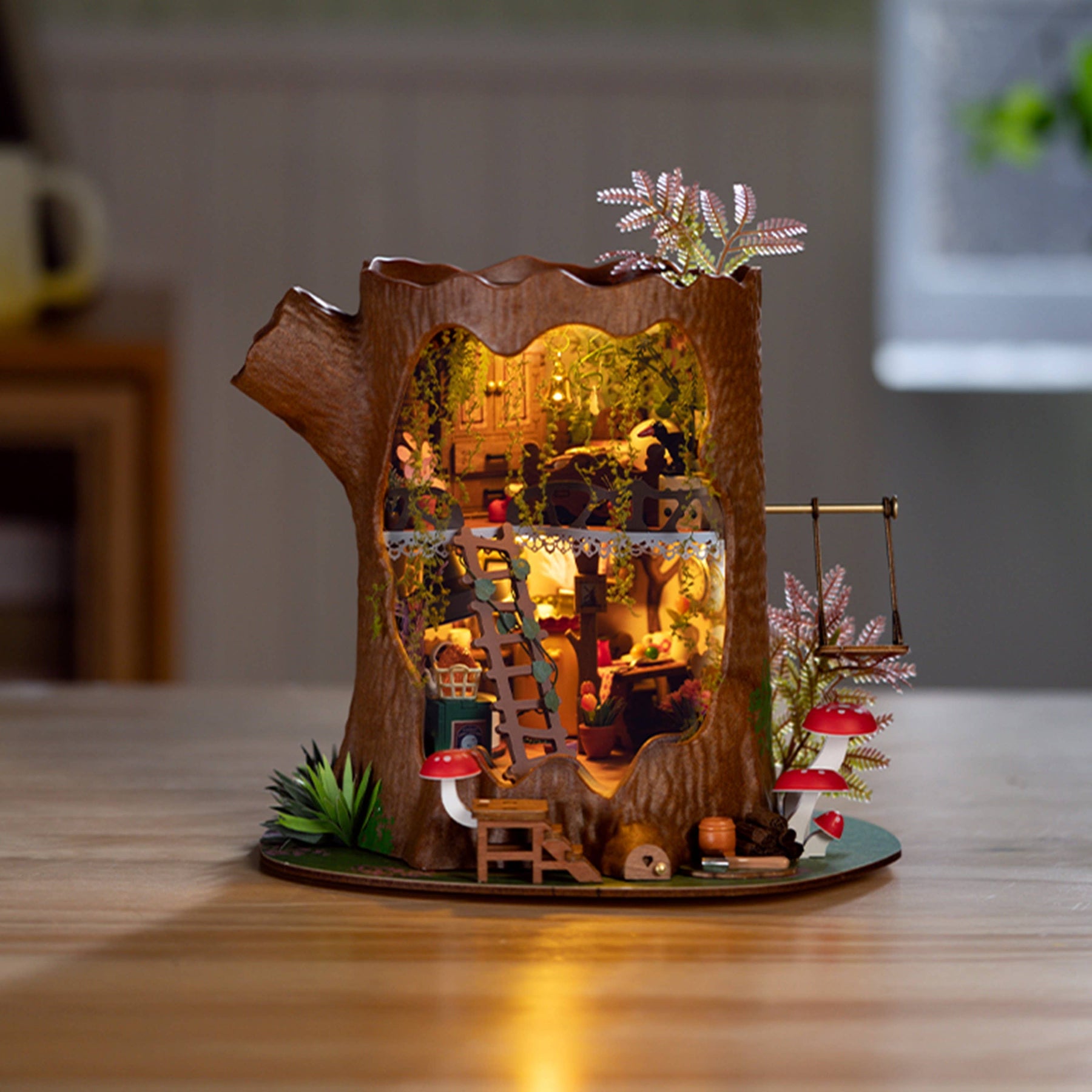 Hands Craft Model Kits > Other Model Kits DIY Miniature House Kit: Fairytale Tree House 810101582943 DG179