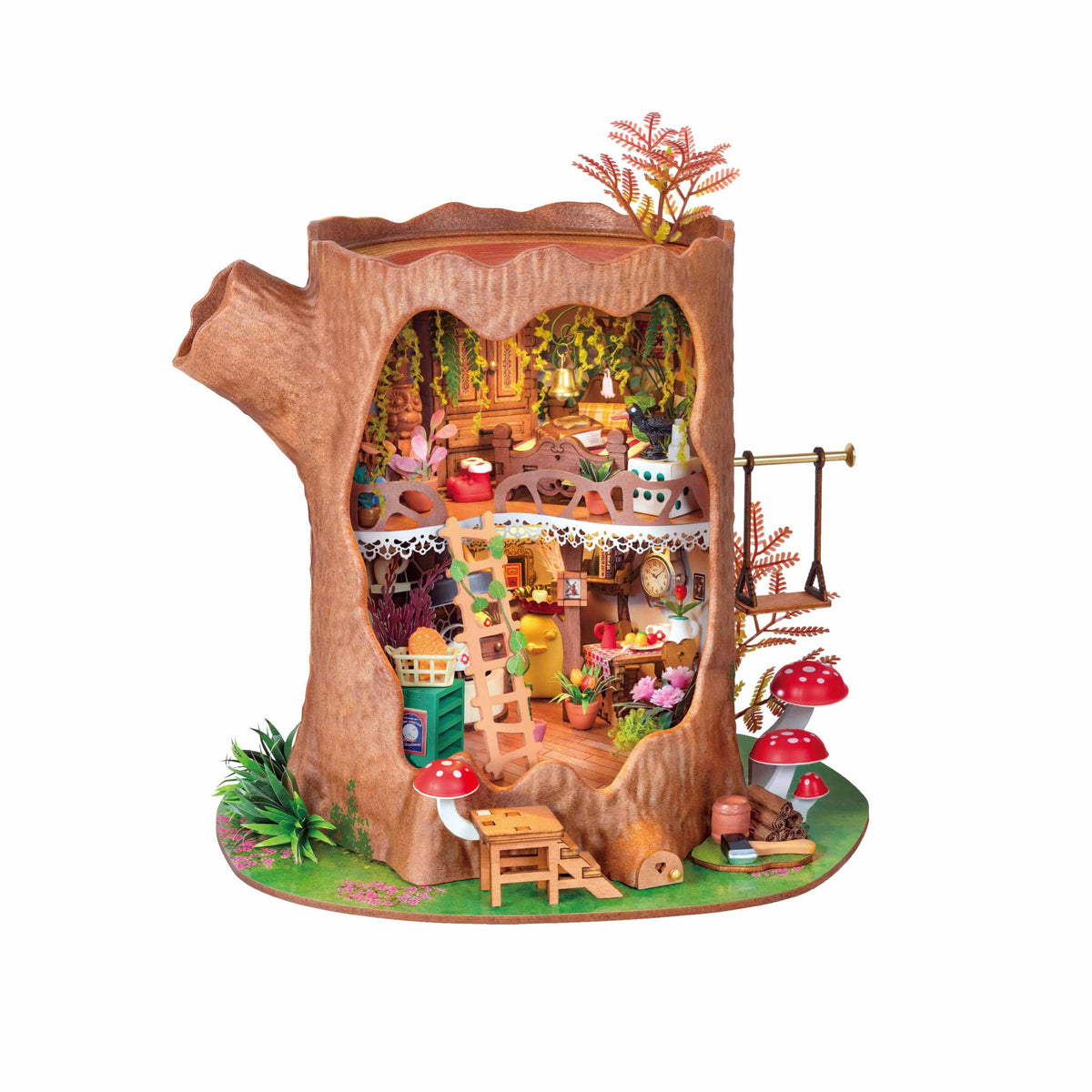 Hands Craft Model Kits > Other Model Kits DIY Miniature House Kit: Fairytale Tree House 810101582943 DG179