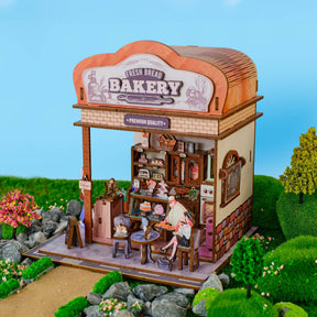 Hands Craft Model Kits > Other Model Kits DIY Miniature House Kit: Fresh Bakery 810101582530 WPZ2002