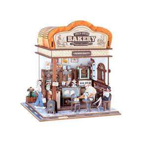 Hands Craft Model Kits > Other Model Kits DIY Miniature House Kit: Fresh Bakery 810101582530 WPZ2002