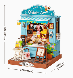 Hands Craft Model Kits > Other Model Kits DIY Miniature House Kit - Gelato Stall 810101583407 DS052