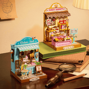 Hands Craft Model Kits > Other Model Kits DIY Miniature House Kit - Gelato Stall 810101583407 DS052