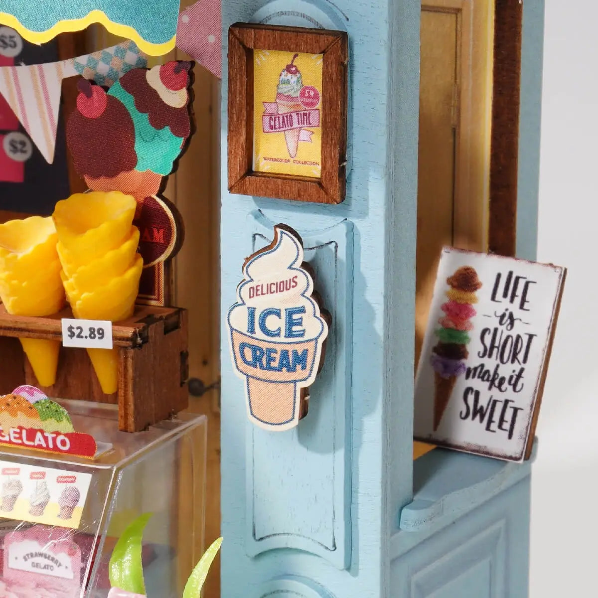 Hands Craft Model Kits > Other Model Kits DIY Miniature House Kit - Gelato Stall 810101583407 DS052