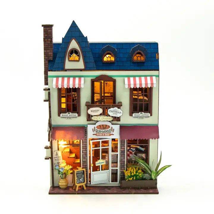 Hands Craft Model Kits > Other Model Kits DIY Miniature House Kit: Golden Bakehouse 810101583995 MIN403