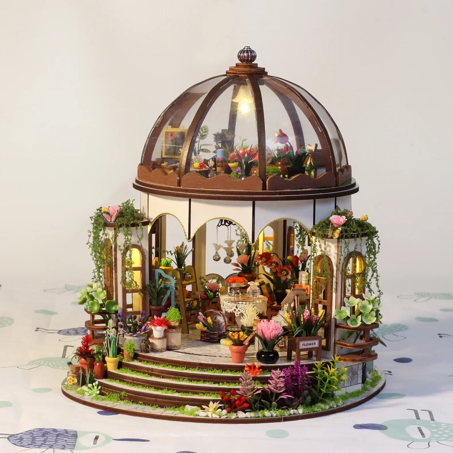 Hands Craft Model Kits > Other Model Kits Diy Miniature House Kit: Greenhouse Oasis 810101582844 MIN501