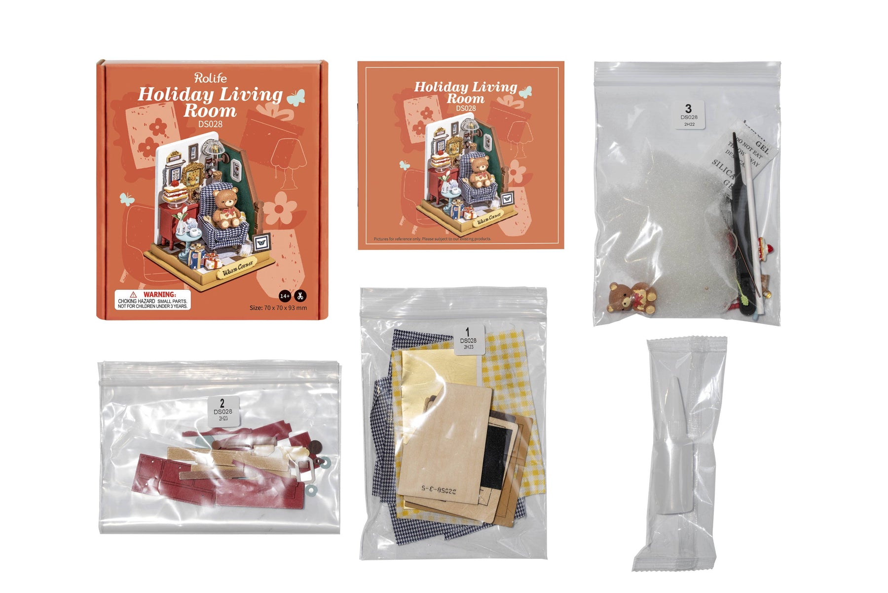 Hands Craft Model Kits > Other Model Kits DIY Miniature House Kit: Holiday Living Room 810101580710 DS028