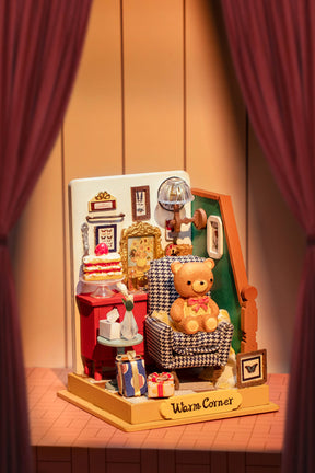 Hands Craft Model Kits > Other Model Kits DIY Miniature House Kit: Holiday Living Room 810101580710 DS028