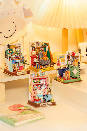 Hands Craft Model Kits > Other Model Kits DIY Miniature House Kit: Holiday Living Room 810101580710 DS028