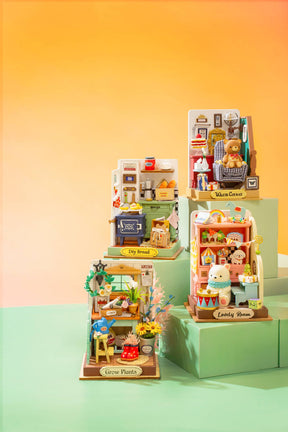 Hands Craft Model Kits > Other Model Kits DIY Miniature House Kit: Holiday Living Room 810101580710 DS028